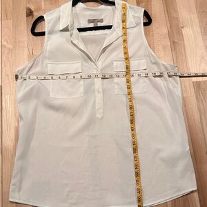 Banana Republic Factory Ivory Sleeveless Blouse